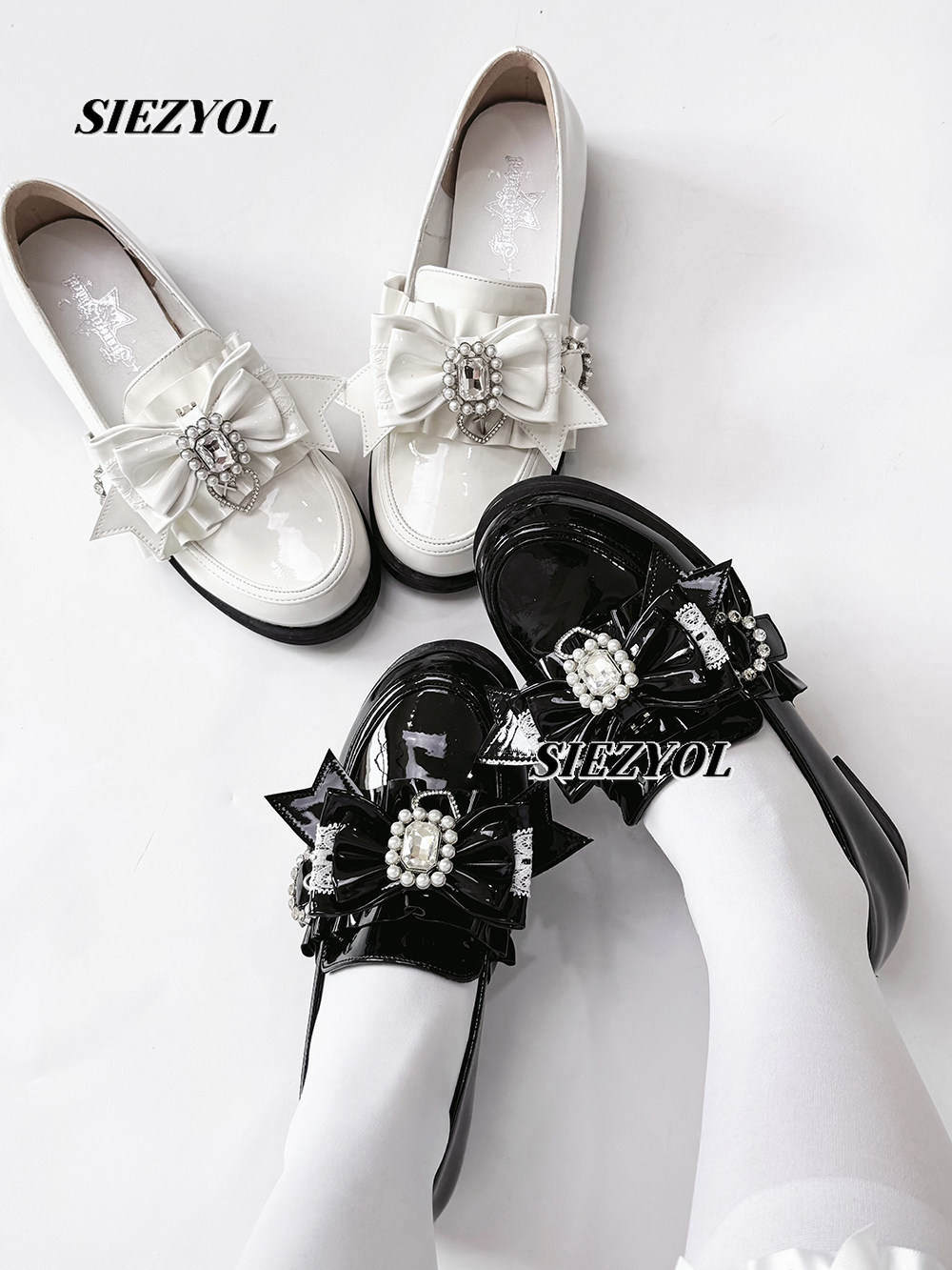 Mary Jane Shoes - オリジナル和風で最も合わせやすいカジュアルレザーシューズ スリッポンローファー 甘くて可愛い女の子用デイリーボウズ ローヒールシューズ