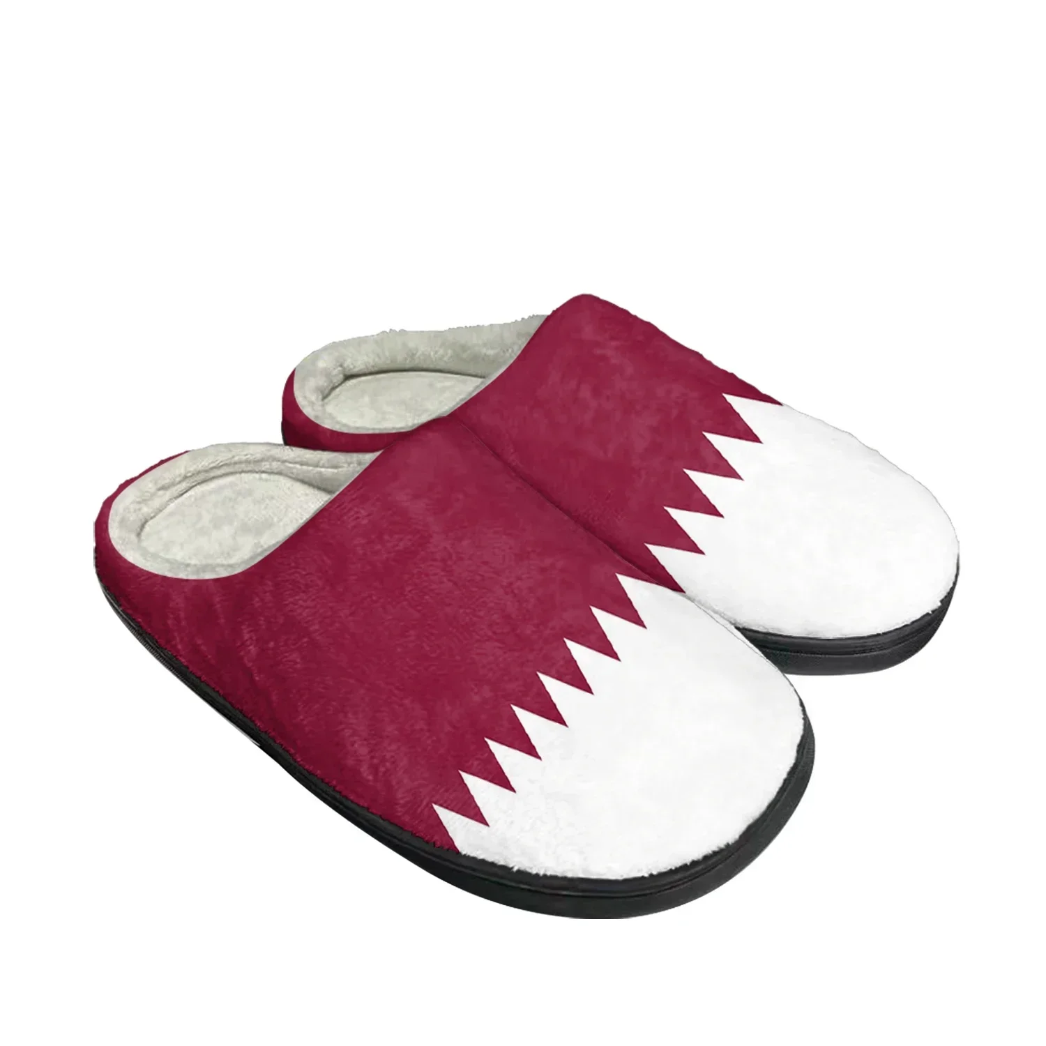 Women Shoes Qatar - カタール国旗ホームコットンカスタムスリッパメンズレディースサンダルカタールぬいぐるみ寝室カジュアル保温靴サーマルスリッパ