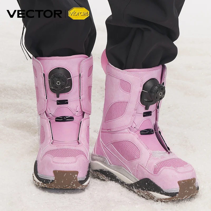 Women Shoes Vector - 男性と女性のためのベクトルプロの防水スキーブーツ、暖かいスノーブーツ、滑り止め、革、通気性、スノーボード、スキー用具