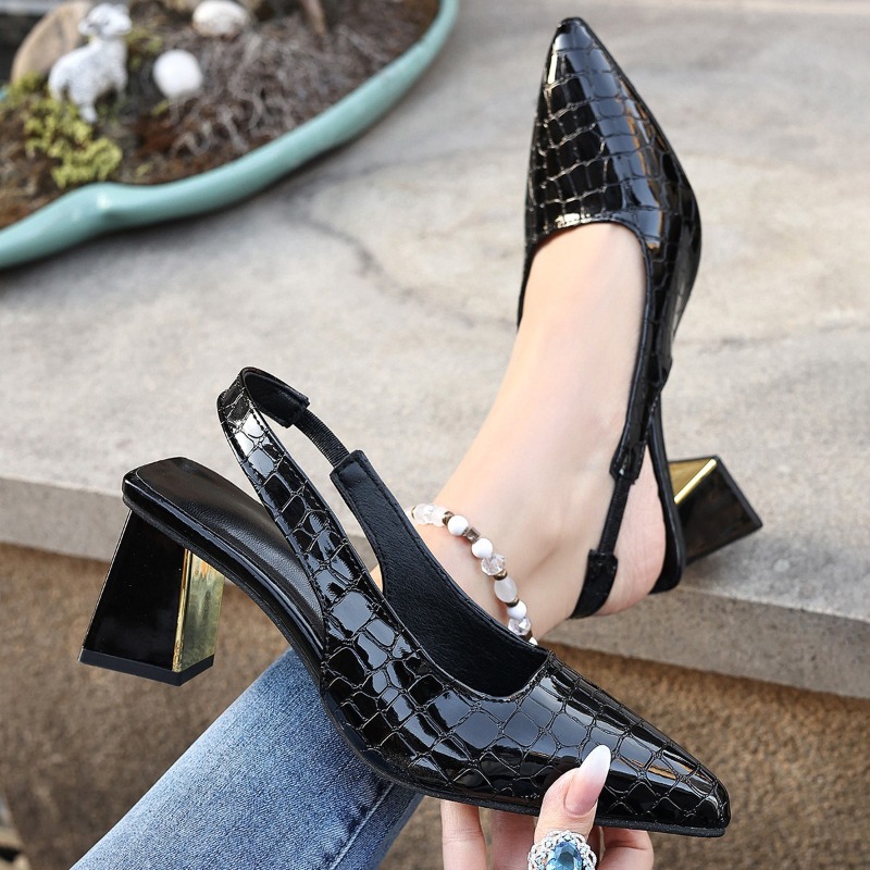 夏のハイヒールサンダル女性のセクシーな黒のトレンドドレスポン - Mary Jane Shoes のレビューと価格