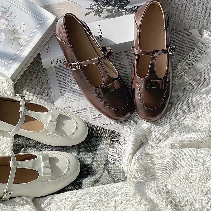 2025年夏新作 フランス風ロープメアリージェーンシューズ  - Mary Jane Shoes のレビューと価格