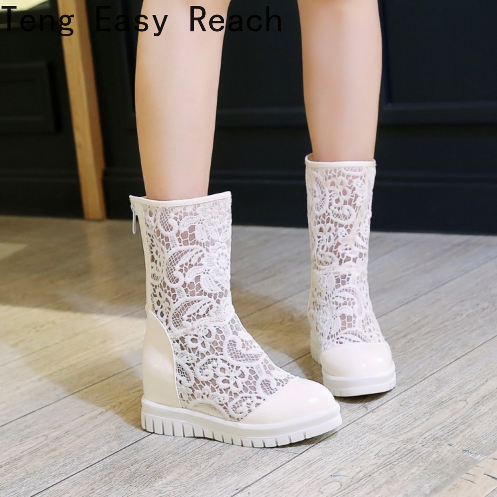 女性のサマーブーツ 2026 レース中空アウトメッシュセクシ - Women'S Shoes Easy Street のレビューと価格