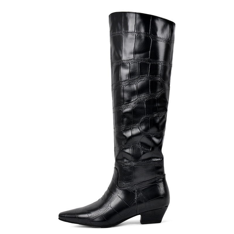 Onlymaker レディース ブラック ポインテッドトゥ  - Western Cowgirl Boot のレビューと価格