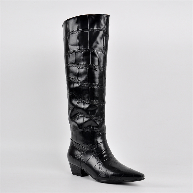 Onlymaker レディース ブラック ポインテッドトゥ  - Western Cowgirl Boot のレビューと価格