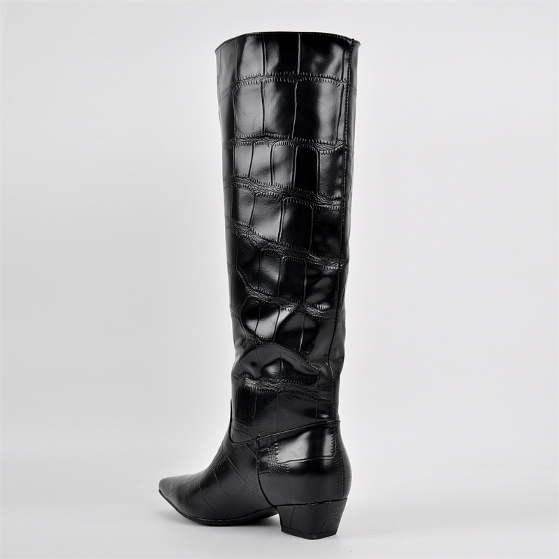 Onlymaker レディース ブラック ポインテッドトゥ  - Western Cowgirl Boot のレビューと価格