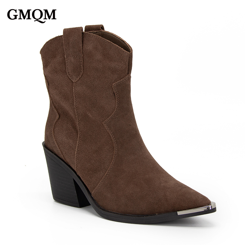 GMQM 2025 レディース コンフォート アンクルブーツ - Western Cowgirl Boot のレビューと価格