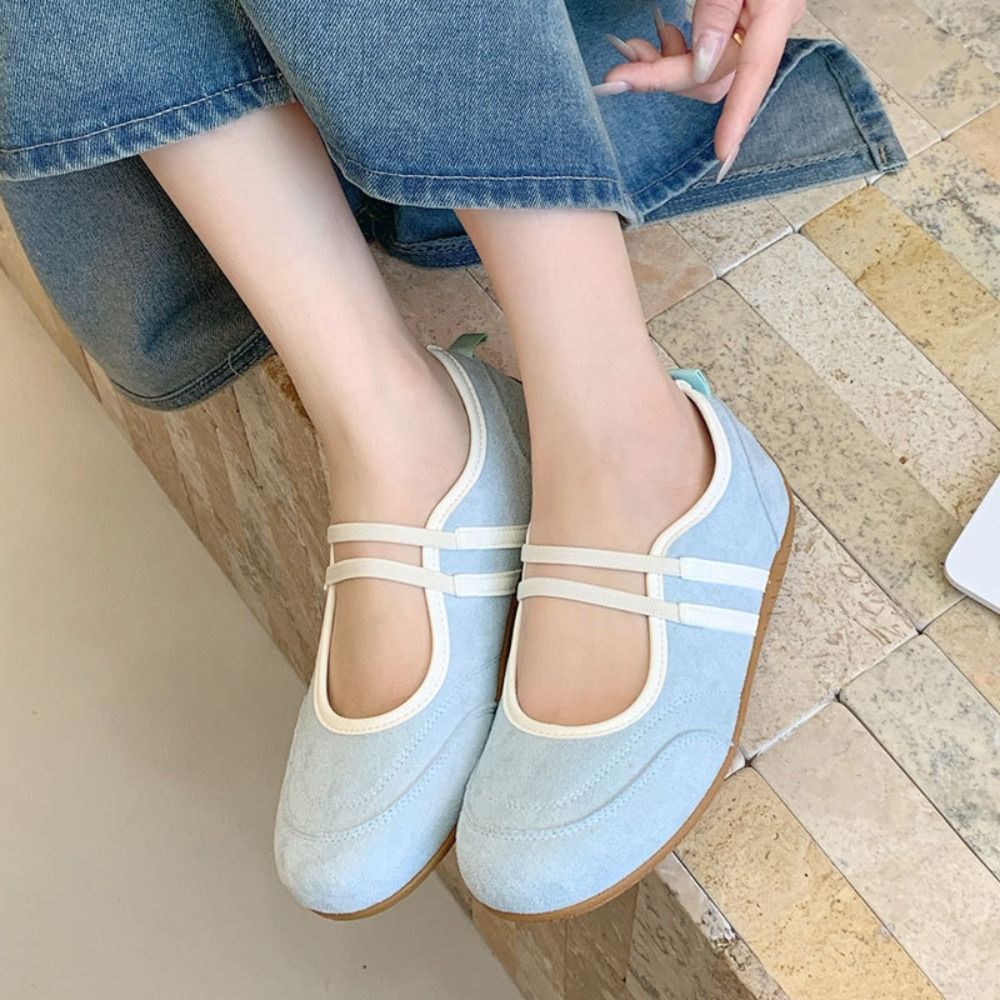 カラーブロッキングメリージェーンシューズ合成皮革ストリートウ - Mary Jane Shoes のレビューと価格