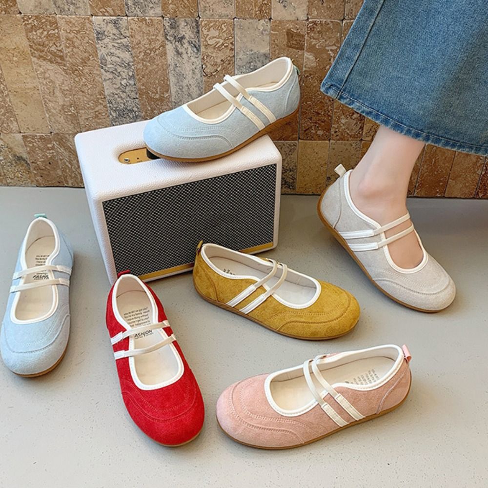 カラーブロッキングメリージェーンシューズ合成皮革ストリートウ - Mary Jane Shoes のレビューと価格