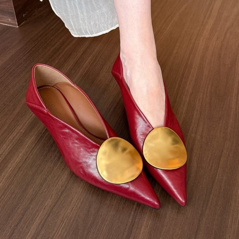 2025年春夏 ポインテッドトゥ スリッポン レディース フ - Women Shoes Size のレビューと価格