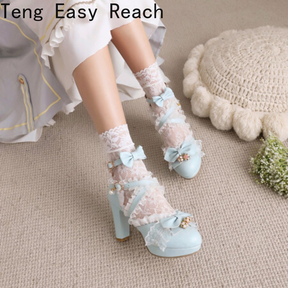 女の子用メリージェーンロリータ革靴レディースレース甘いかわい - Women'S Shoes Easy Street のレビューと価格