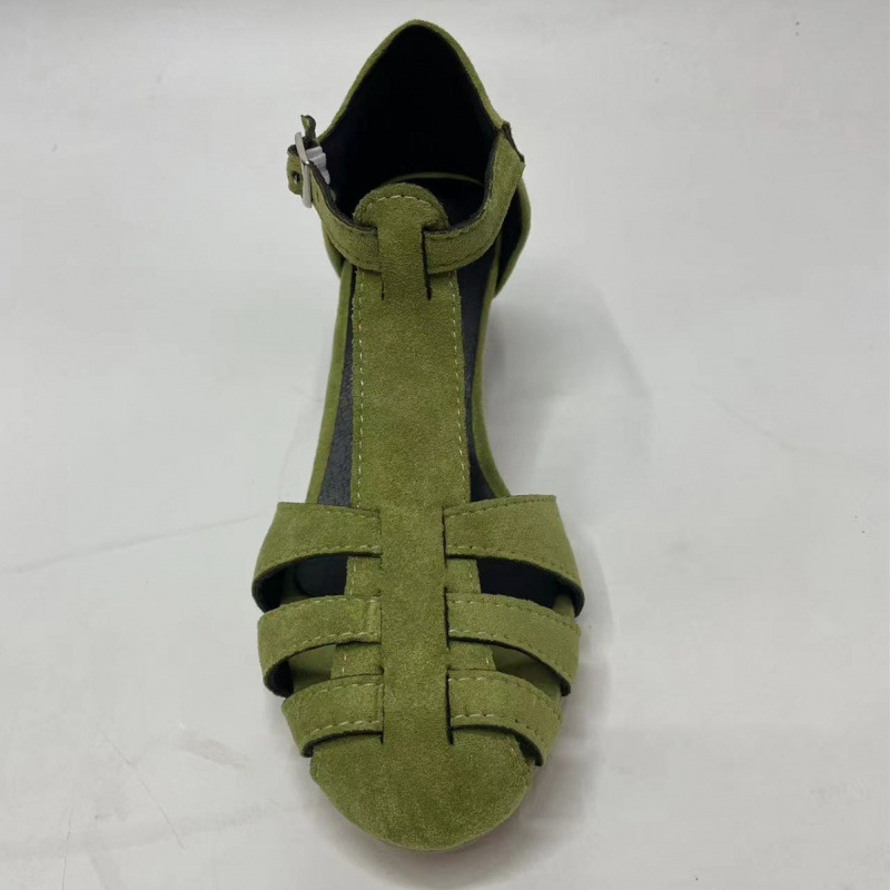 レディース グリーン スエード キトゥンヒール Tストラップ - Women'S Shoes Kitten Heels のレビューと価格