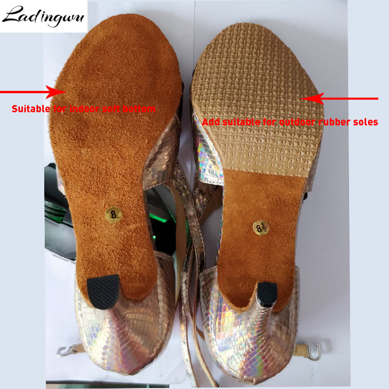 ゴム製アウトソールのためのラテンダンスシューズ社交ダンスシュ - Women'S Shoes For Neuropathy のレビューと価格