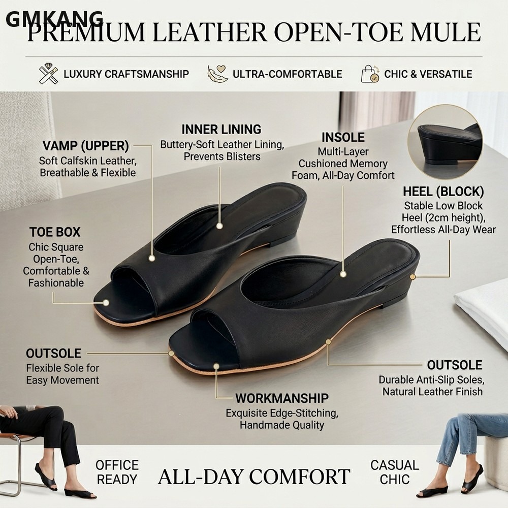 女性用スクエアトゥスリッポンミュールサンダルローブロックヒー - Women'S Shoes Kitten Heels のレビューと価格