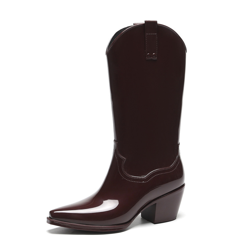 女性用ロングレインブーツ,ハイヒール,ソフトラバー,防水ラバ - Women'S Shoes For Neuropathy のレビューと価格