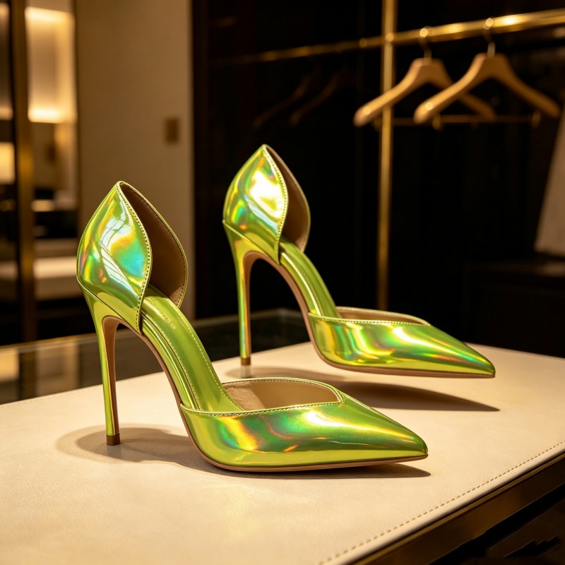 セクシーなナイトクラブ用フットウェア、蛍光レーザーグリーン、 - Women Shoes Model のレビューと価格