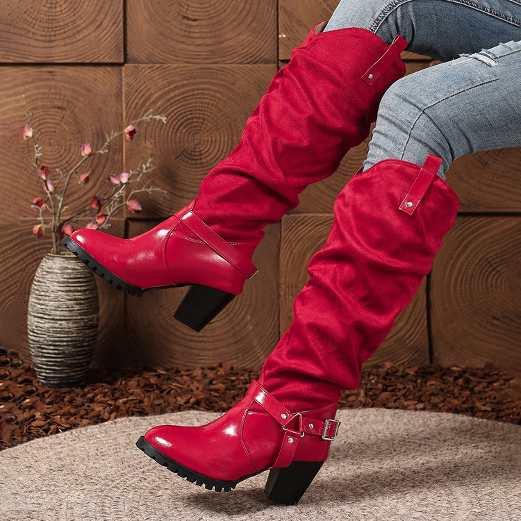 プリーツ加工 レディース ニーハイブーツ ウエスタン カウボ - Women'S Shoes Easy Street のレビューと価格