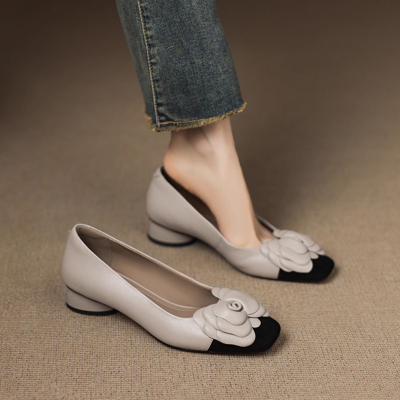 フレンチキトゥンヒール カラーブロック カメリア シングルシ - Women'S Shoes Kitten Heels のレビューと価格