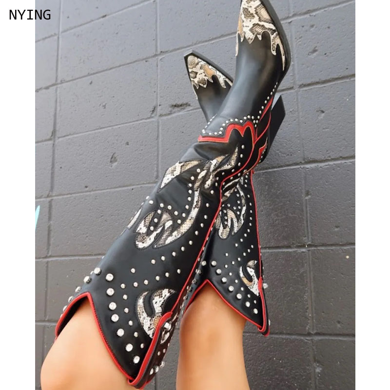 2025年 プラスサイズ 44 レディース 刺繍入り ウエス - Western Cowgirl Boot のレビューと価格