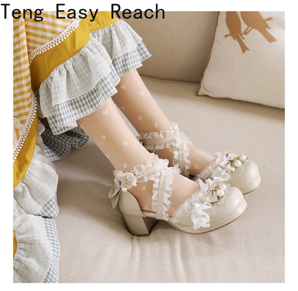 甘い女性のローヒールメリージェーンロリータサンダル高級レース - Women'S Shoes Easy Street のレビューと価格