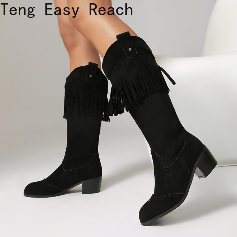 2025年冬新作 エレガントなハイバレルラウンドヘッドブーツ - Women'S Shoes Easy Street のレビューと価格