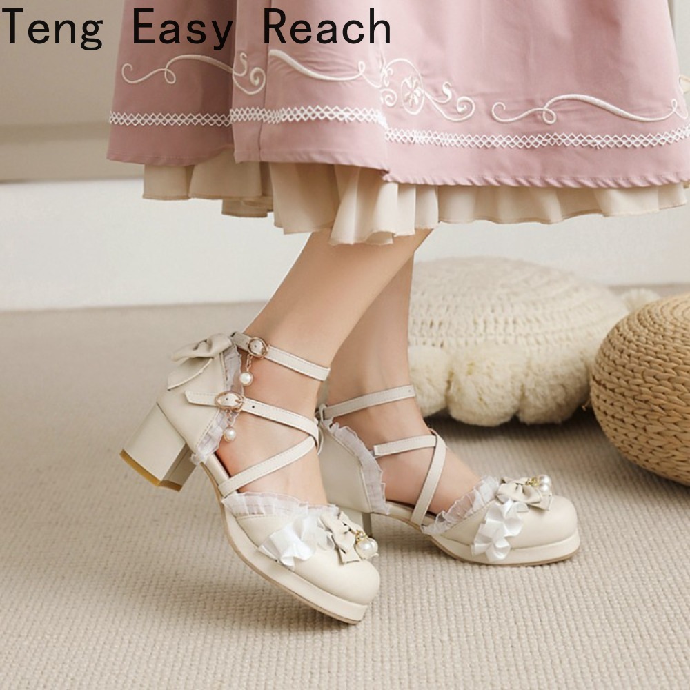女性のホワイトベージュピンクサンダルちょう結びクロス T ス - Women'S Shoes Easy Street のレビューと価格