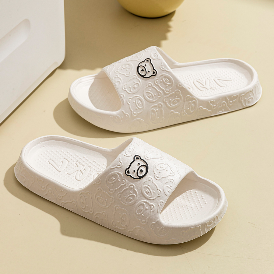 Printting かわいいクマの女性スリッパ夏屋内ソフト漫 - Women'S Shoes For Neuropathy のレビューと価格