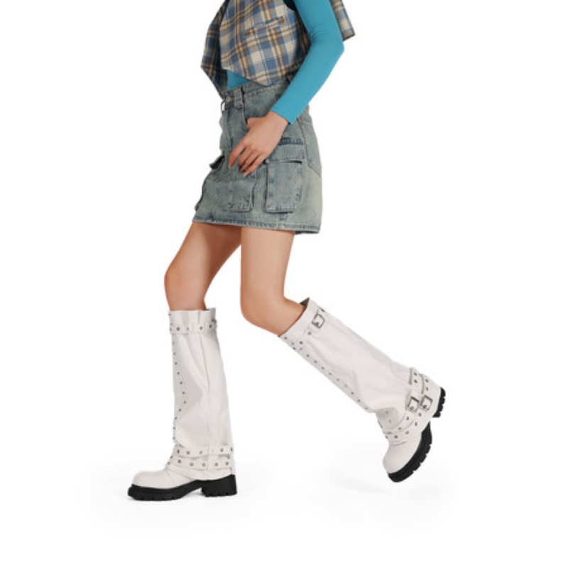 女性のブーツプラットフォームズボン脚ハイブーツトレンドパンク - Women'S Shoes Easy Street のレビューと価格
