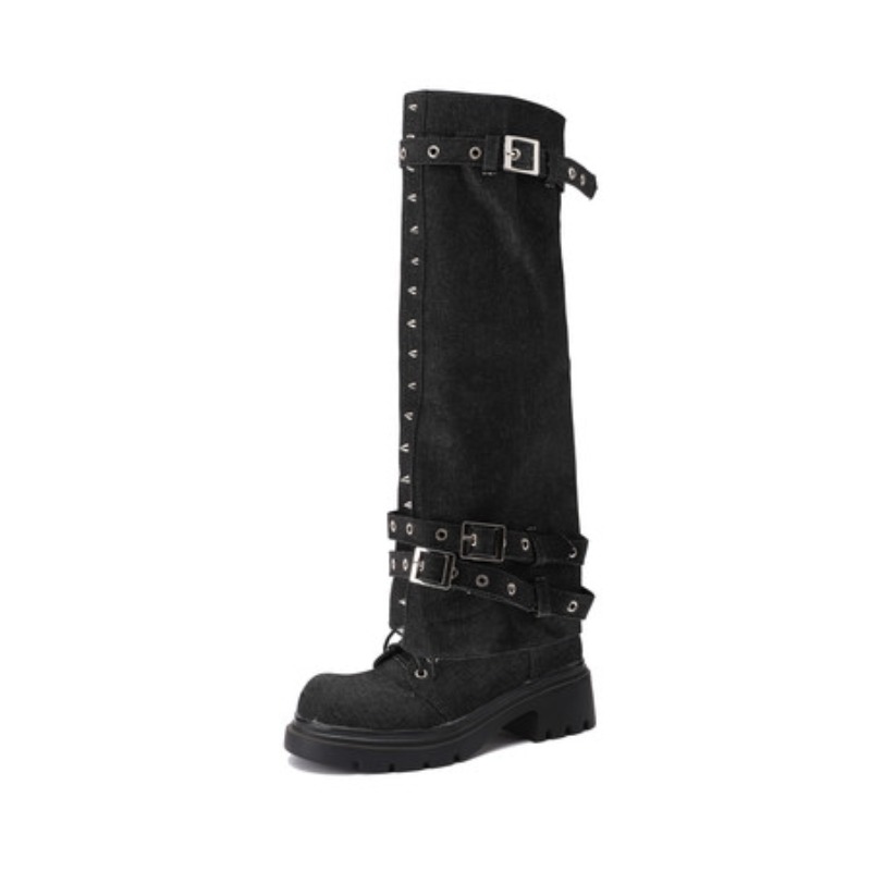 女性のブーツプラットフォームズボン脚ハイブーツトレンドパンク - Women'S Shoes Easy Street のレビューと価格
