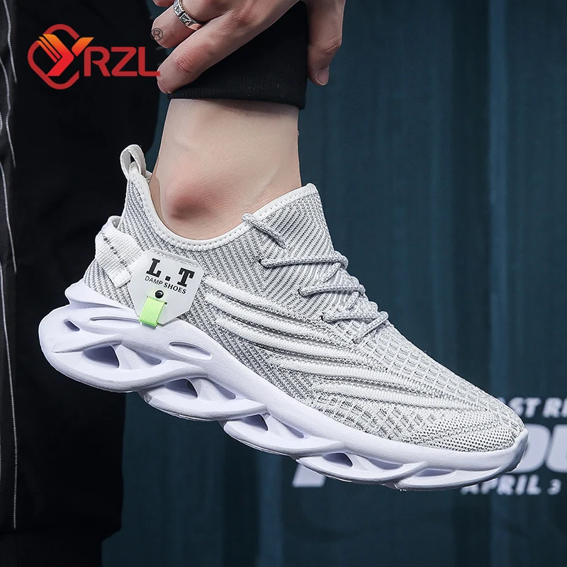 YRZL 男性スポーツランニング黒ジョギングシューズカジュア - Women Shoes Size Chart のレビューと価格