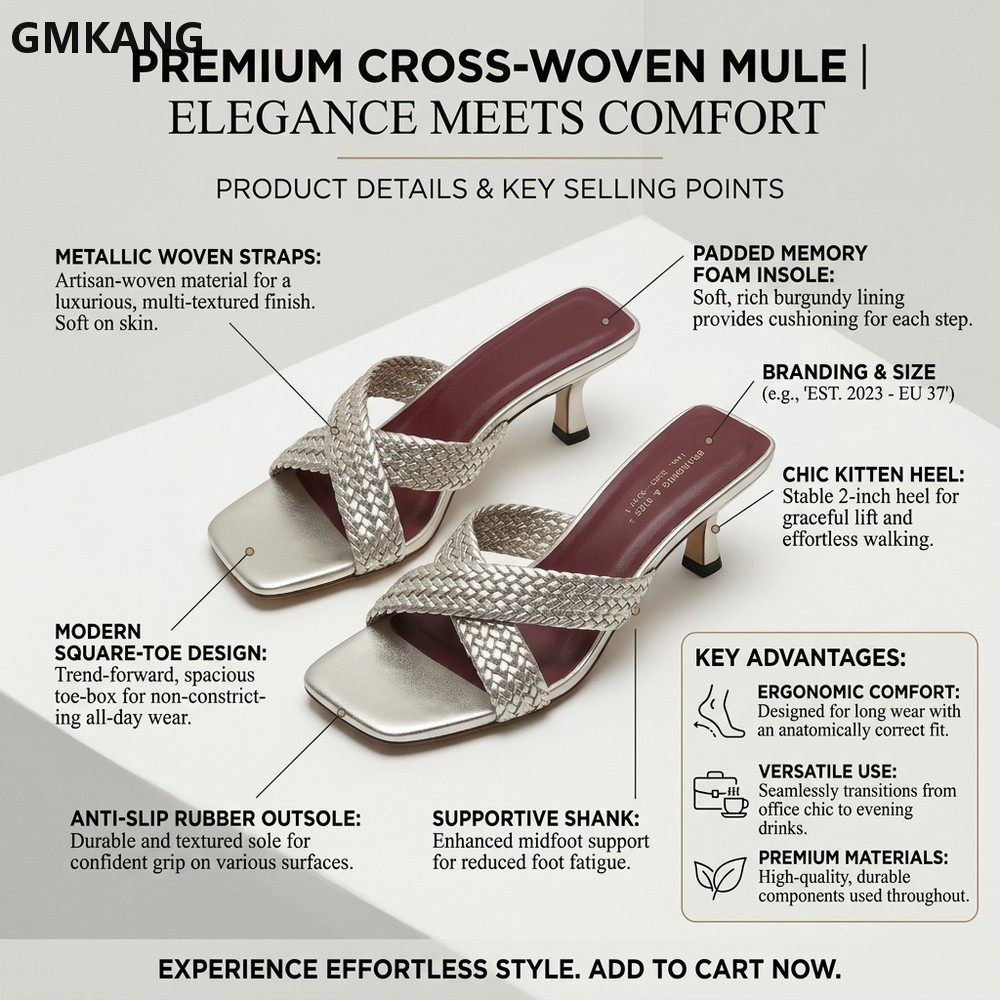 ポインテッドトゥキトゥンヒールスリッパ女性用クロスレースアッ - Women'S Shoes Kitten Heels のレビューと価格